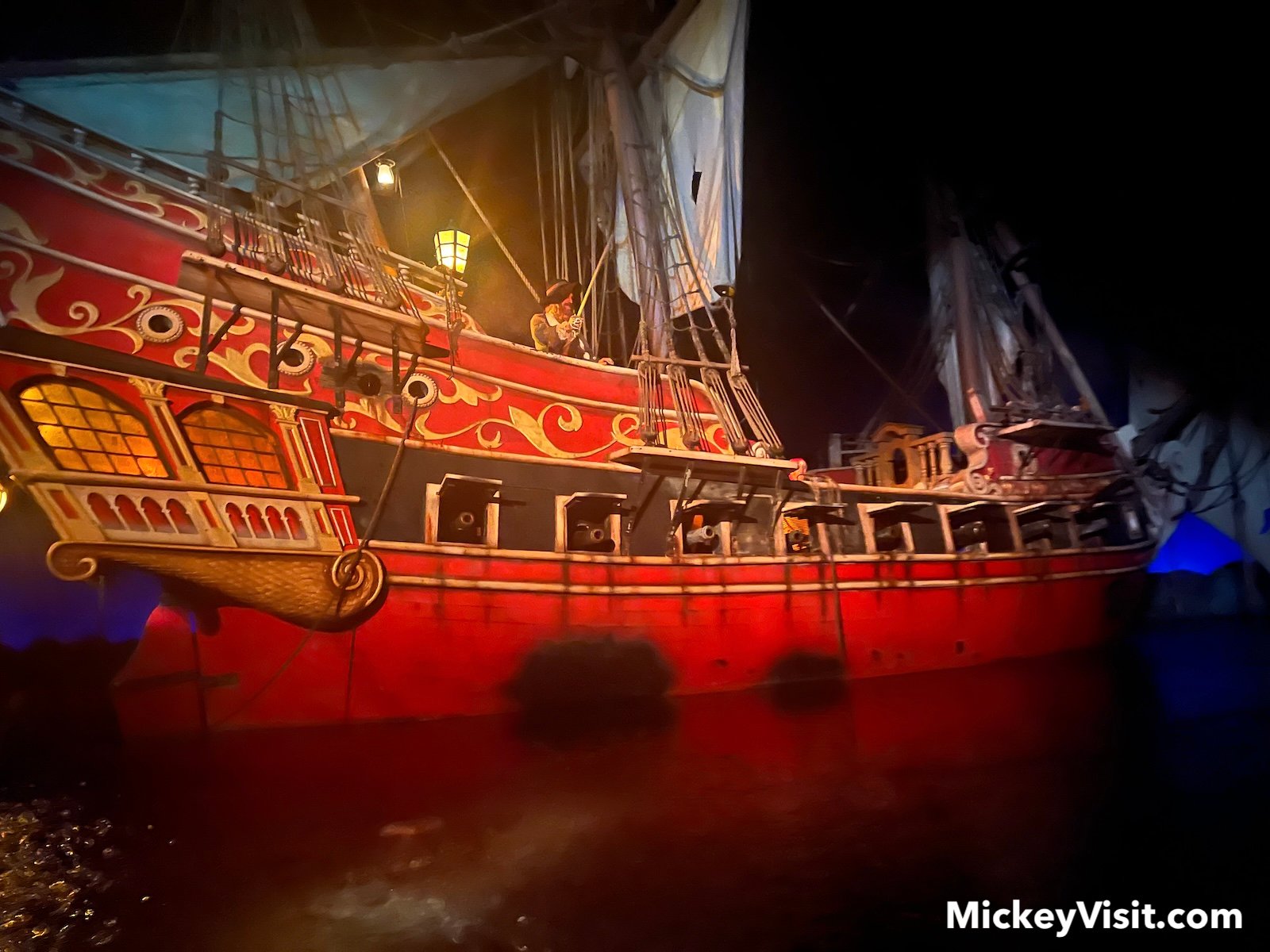 Pirates of the Caribbean cannon fire scene