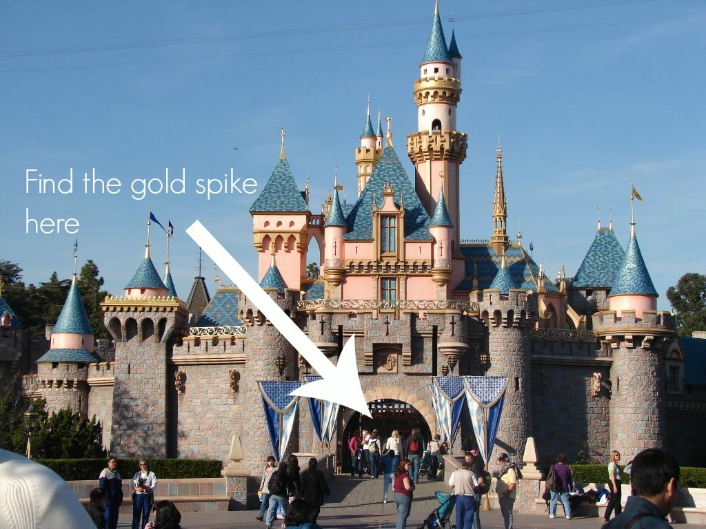 disneyland castle gold spike arrow