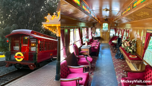 Lilly Belle train car interior and exterior Disneyland