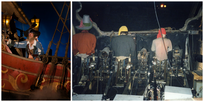 pirates of the caribbean disneyland boat scene cannons backstage