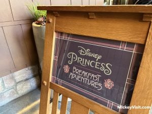 Disney Princess Breakfast Adventures sign