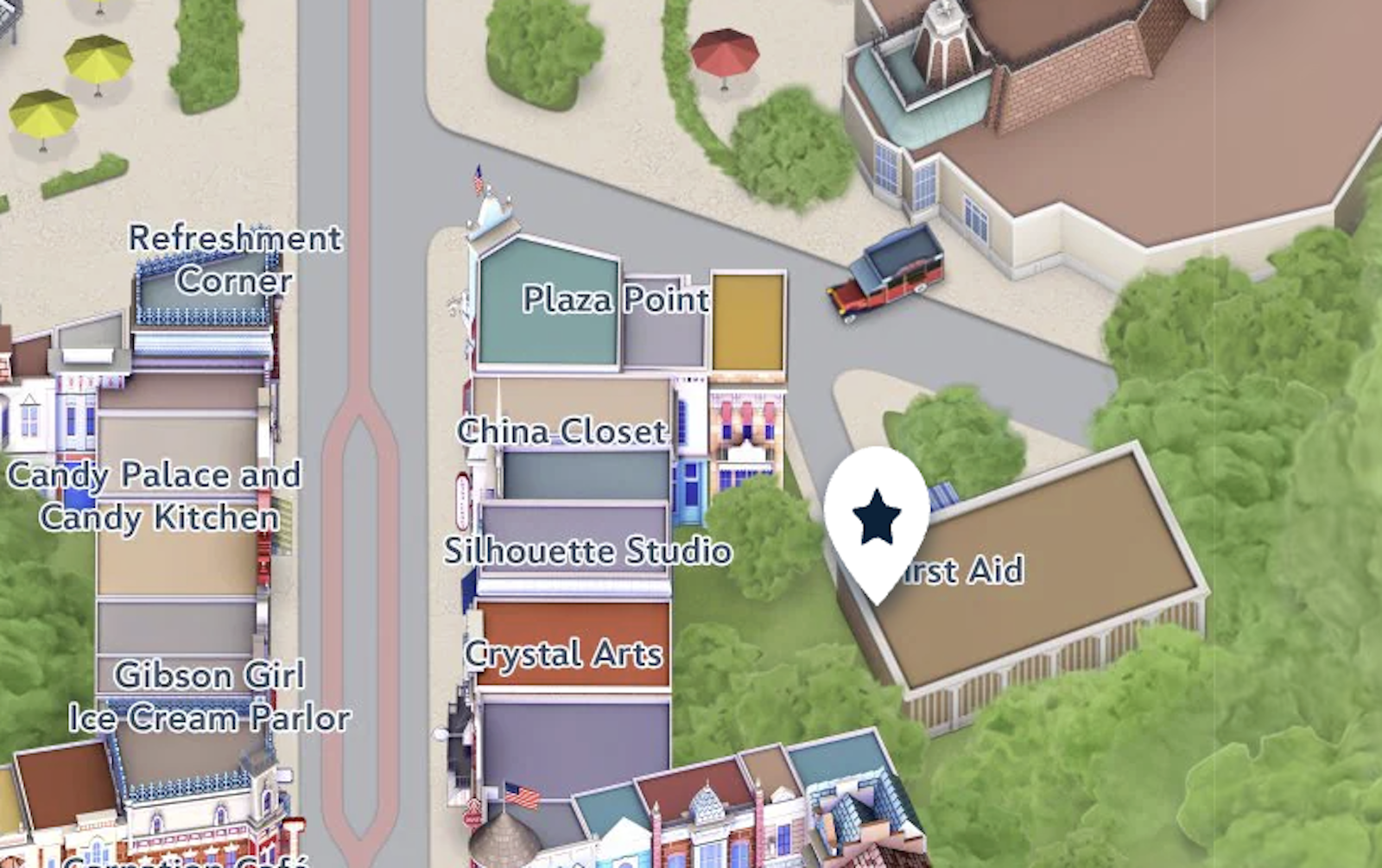 location of First Aid at Disneyland Park