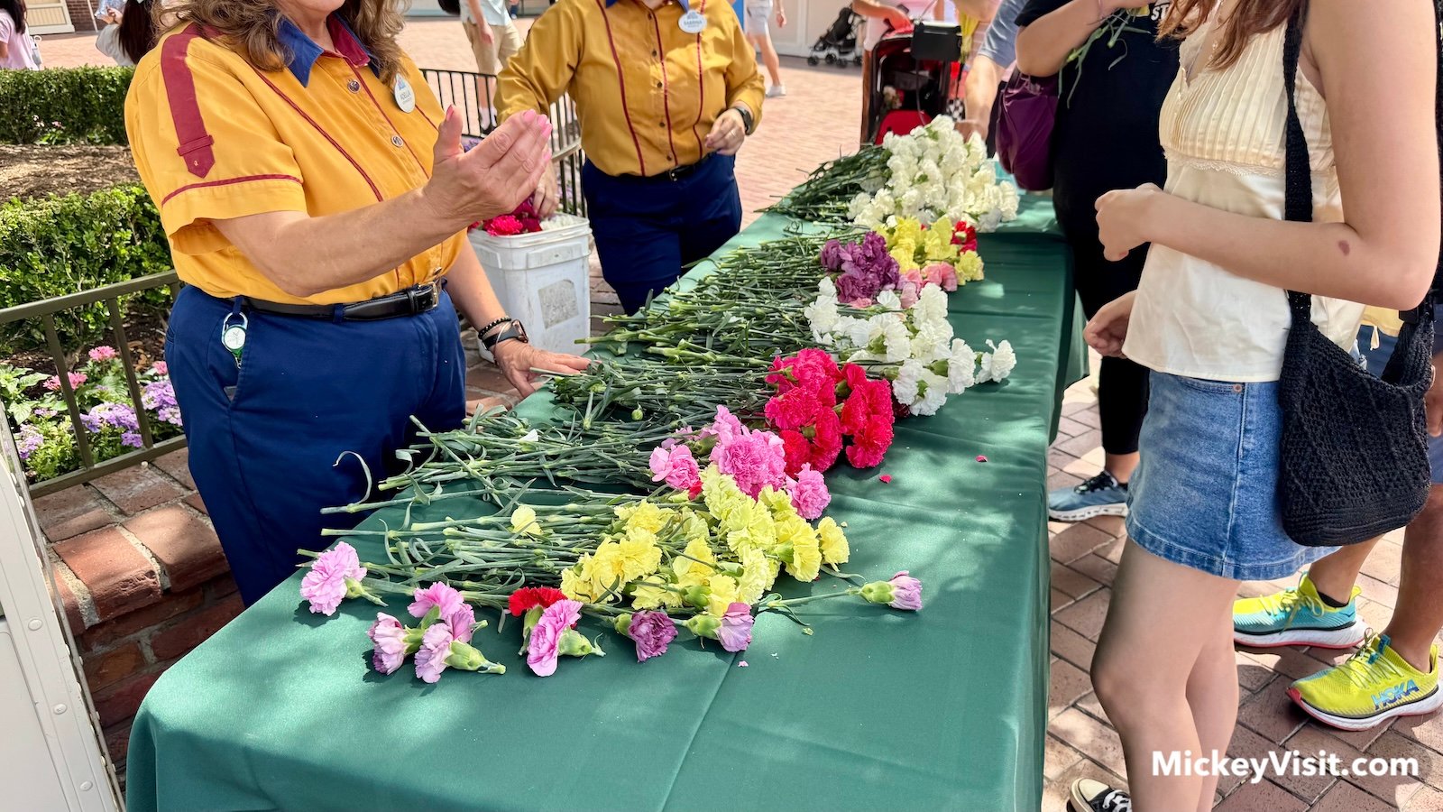 Disneyland Mother's Day carnations table