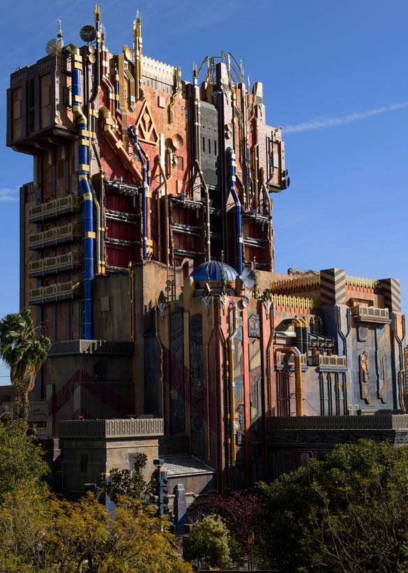 Outside of Guardians of the Galaxy ride