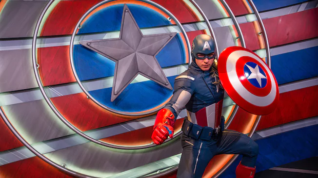 Captain America posing