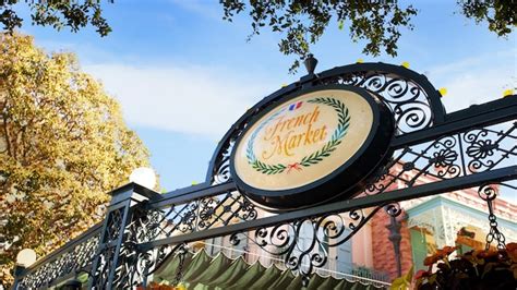 Signage of the French Market in New Orleans Square at Disneyland