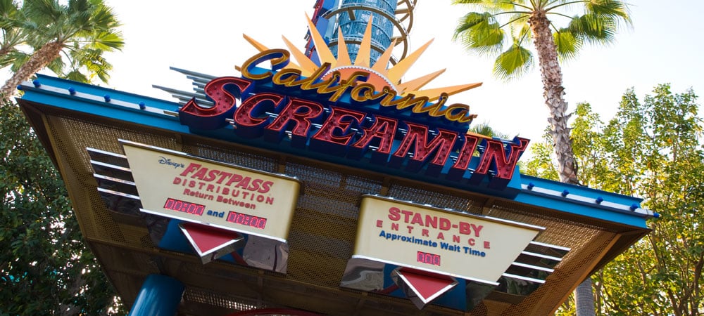 California Screamin fastpass sign