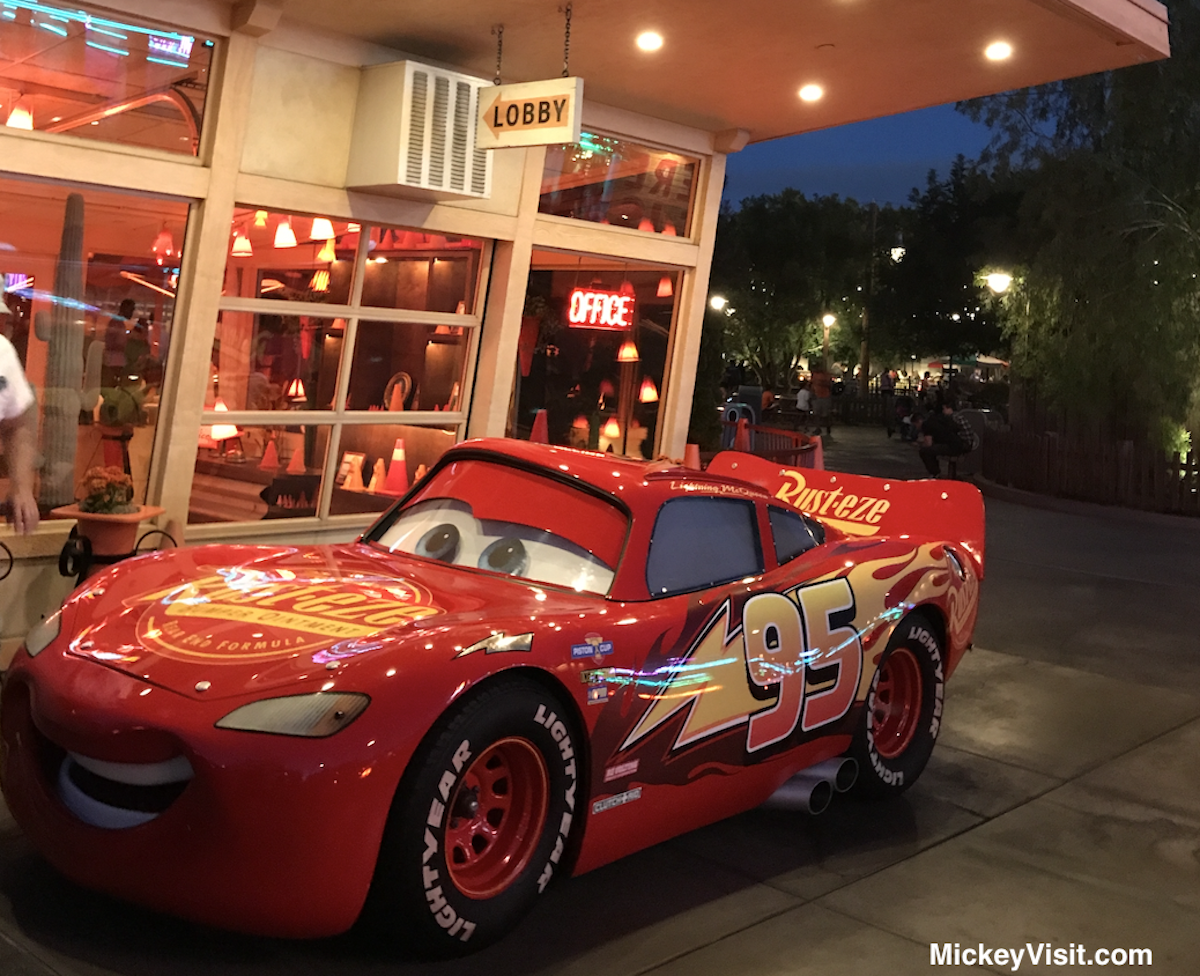 Disneyland characters Cars Land Lightning McQueen