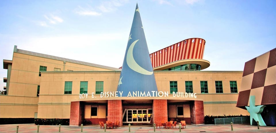 Image of the outside of the animation building