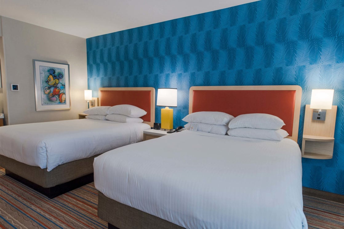 Rennovated rooms with Mickey picture on the wall