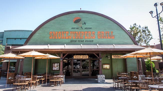 Outside of the SmokeJumpers Grill during the afternoon