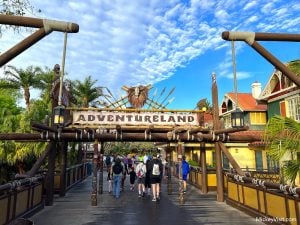 adventureland sign at magic kingdom