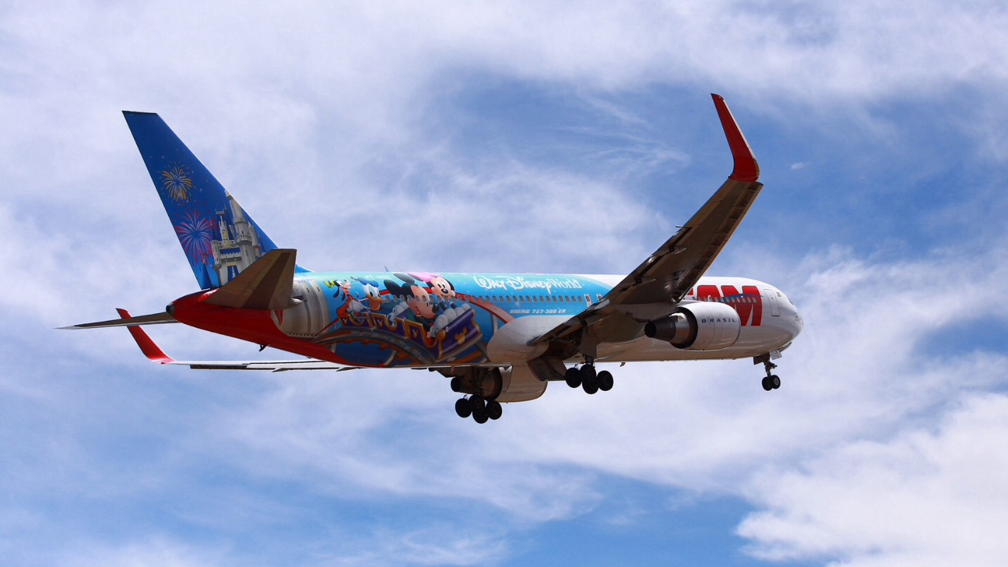Airplane with Disney logo