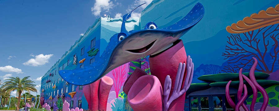 Finding Nemo decor at one of the WDW Value Resorts