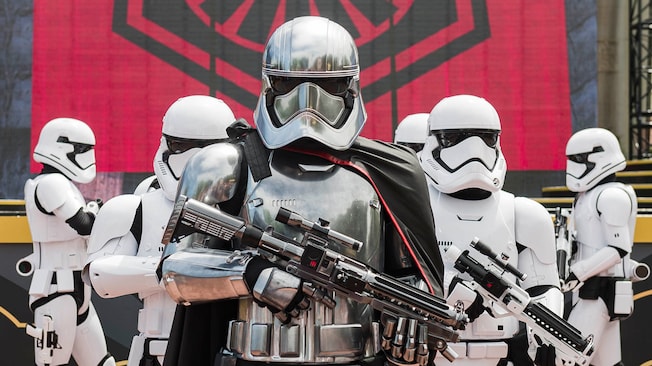 Captain Phasma with stormtroopers behind her
