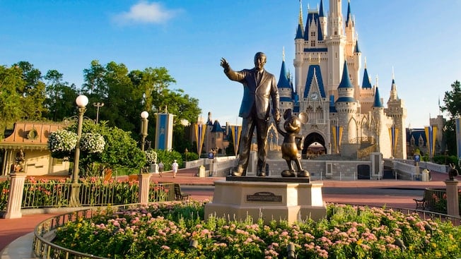 Cinderella Castle with Partners Statue