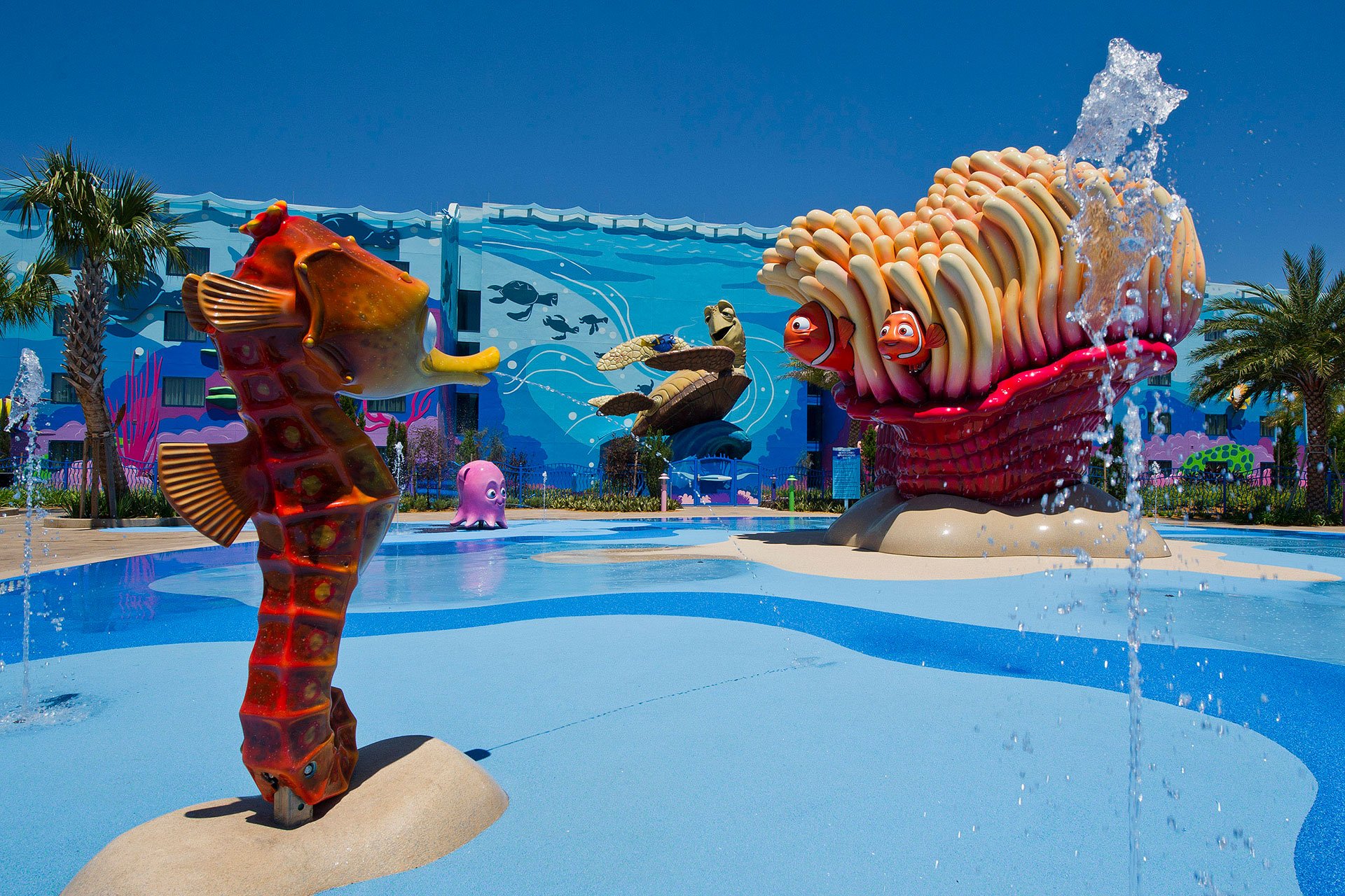 Big Blue Pool at Finding Nemo area of Art of Animation