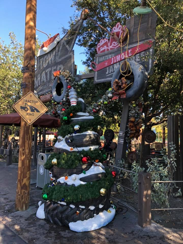 Christmas at Disneyland in Cars Land