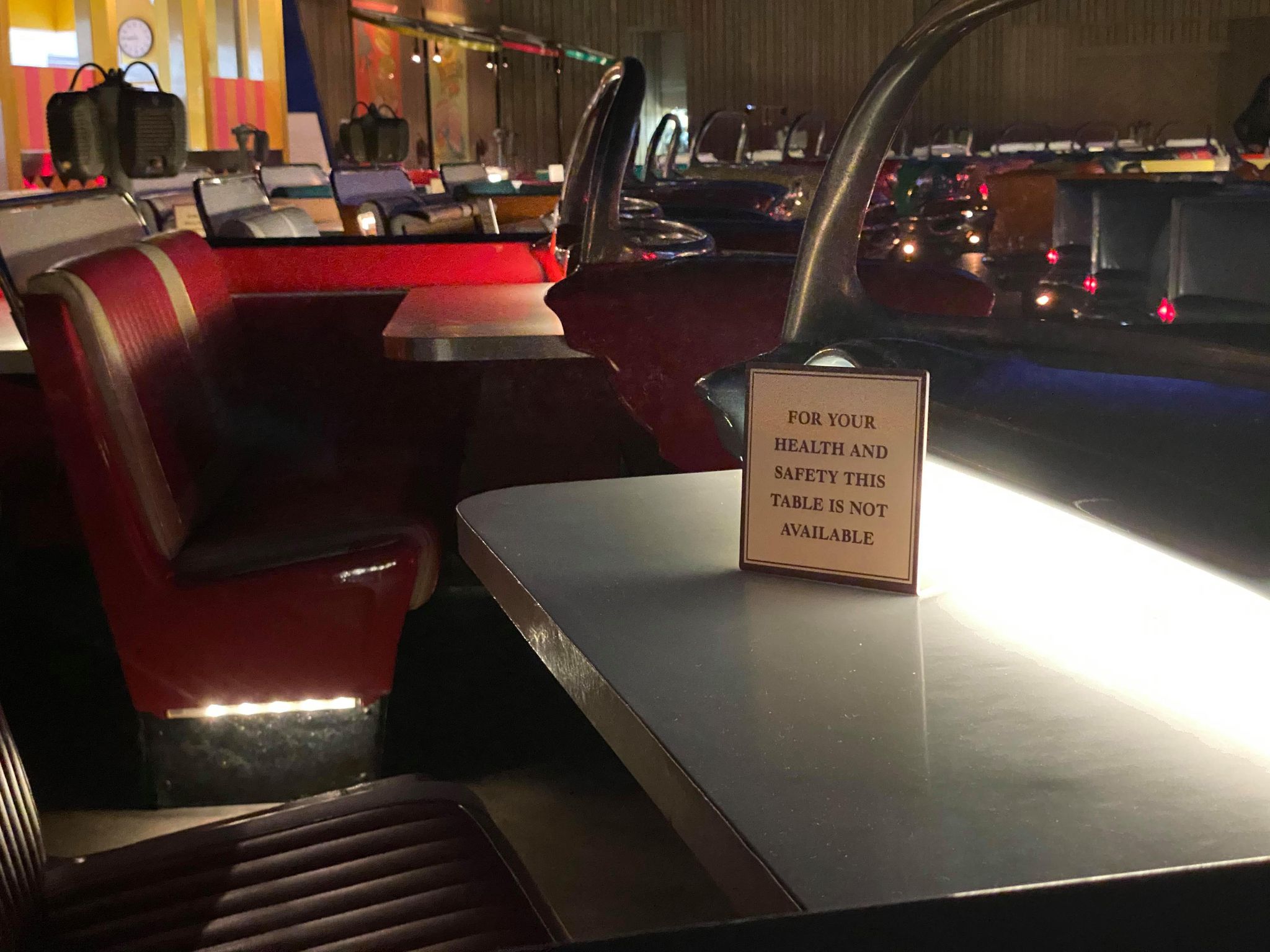 Sci-Fi Dine-In Theater Review- closeup of car booth
