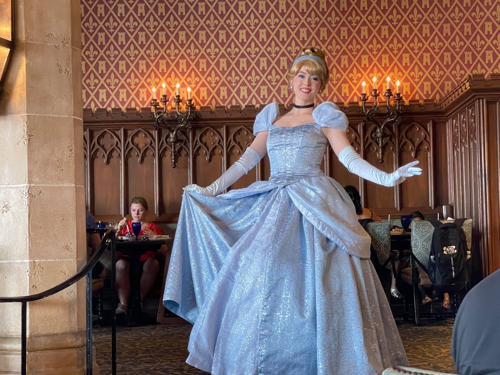 Cinderella greeting guests