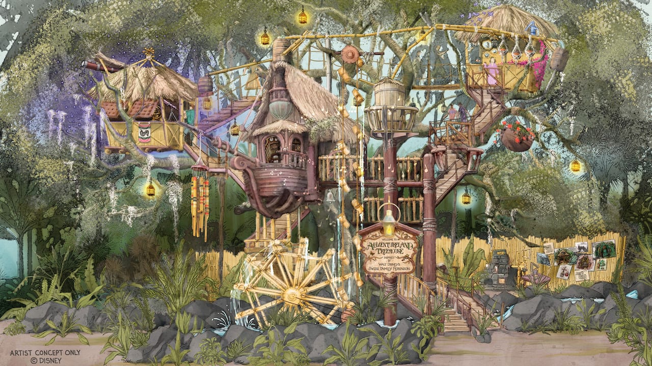 adventureland treehouse concept art disneyland