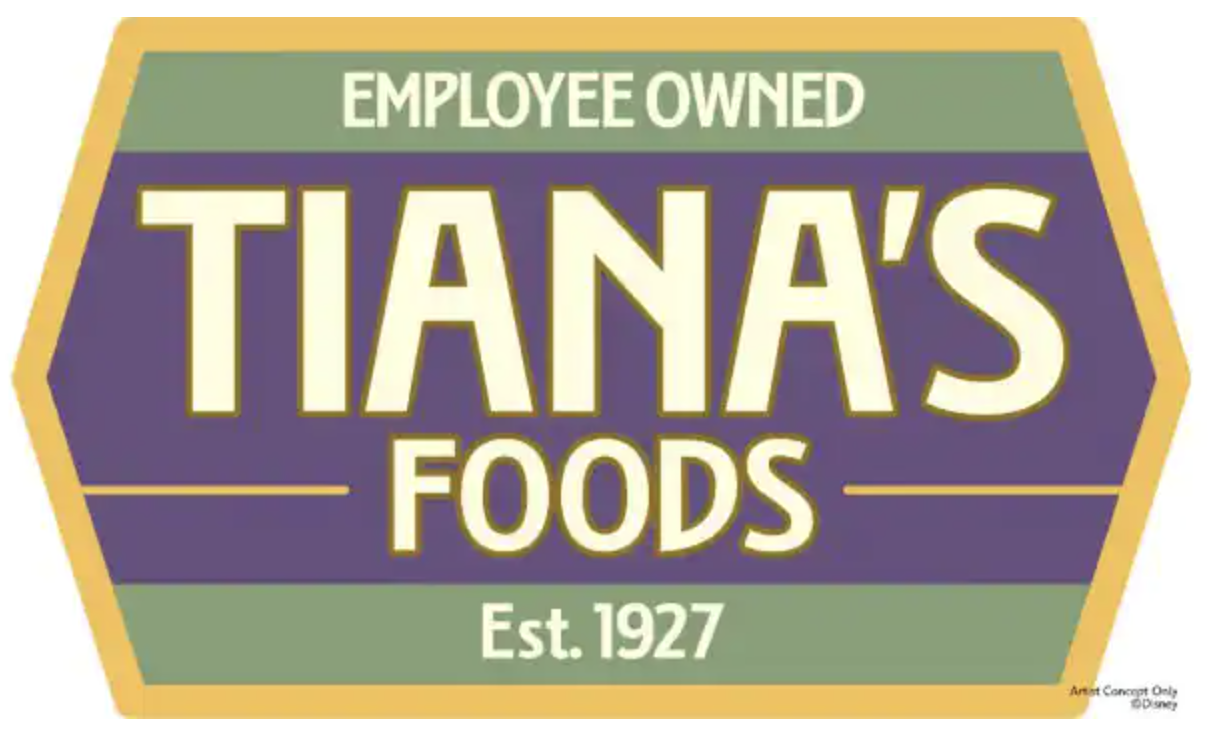 Tiana's Bayou Adventure- Tianas Foods logo