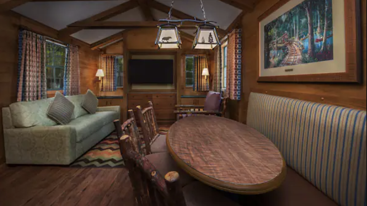 The cabins are pretty spacious with plenty of room for families.