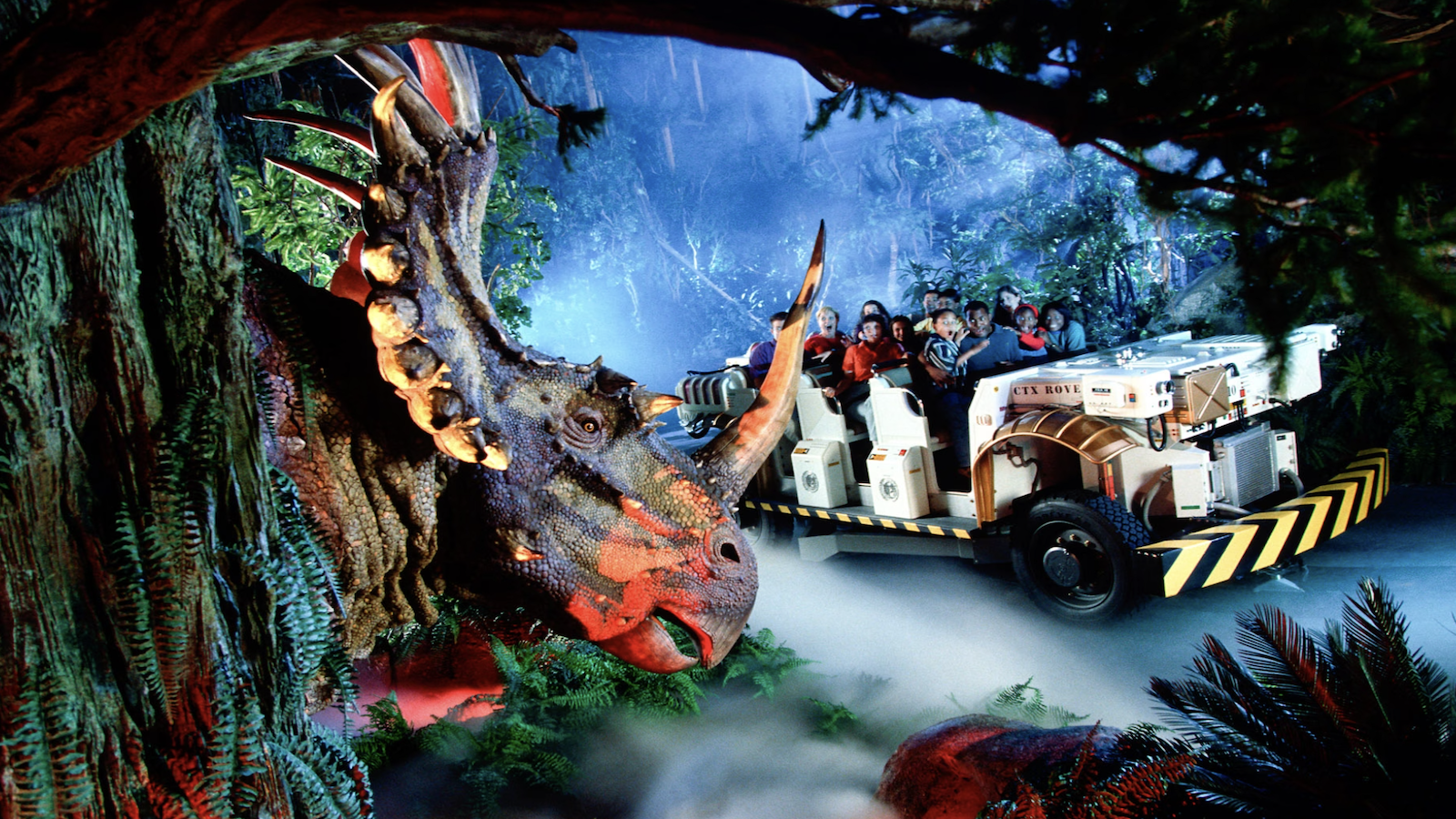 Triceratops in Dinosaur thrill ride