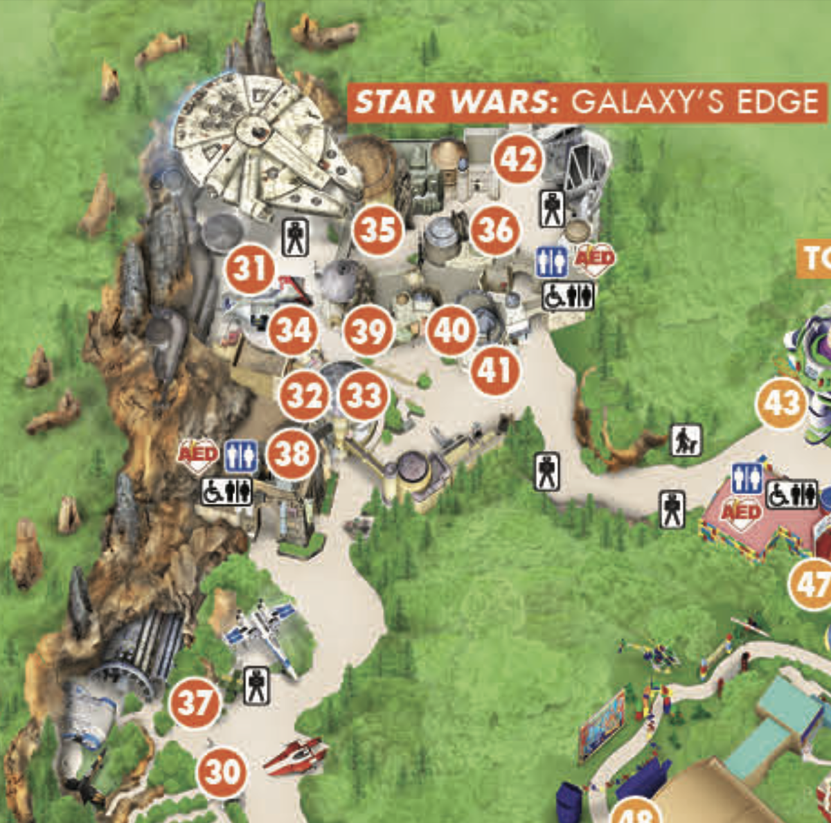 Disney's Hollywood Studios map Galaxy's Edge