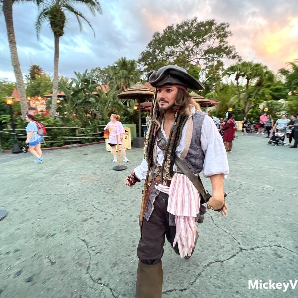 jack sparrow walking in adventureland