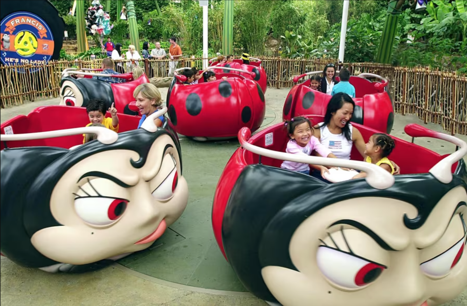 Francis' Ladybug Boogie is only one of the rides retired along with A Bug's Land.