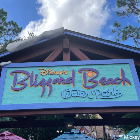 Disney Blizzard Beach entrance signage