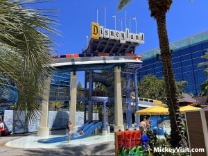 disneyland hotel waterslide monorails