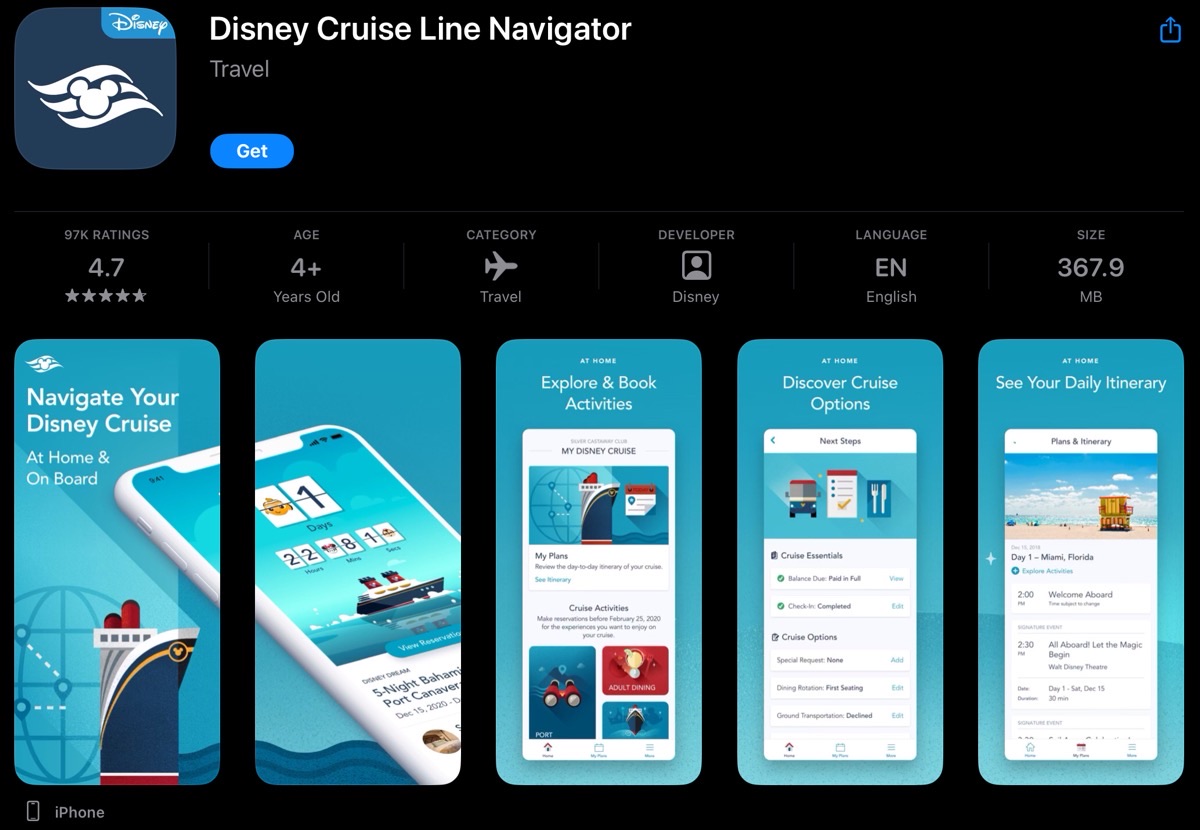 Disney Cruise App
