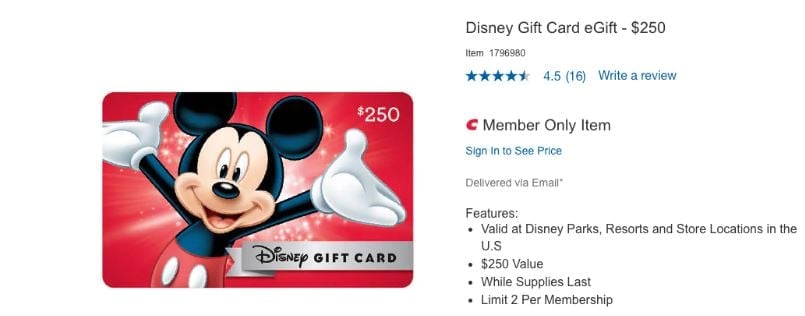 disney gift cards discounts