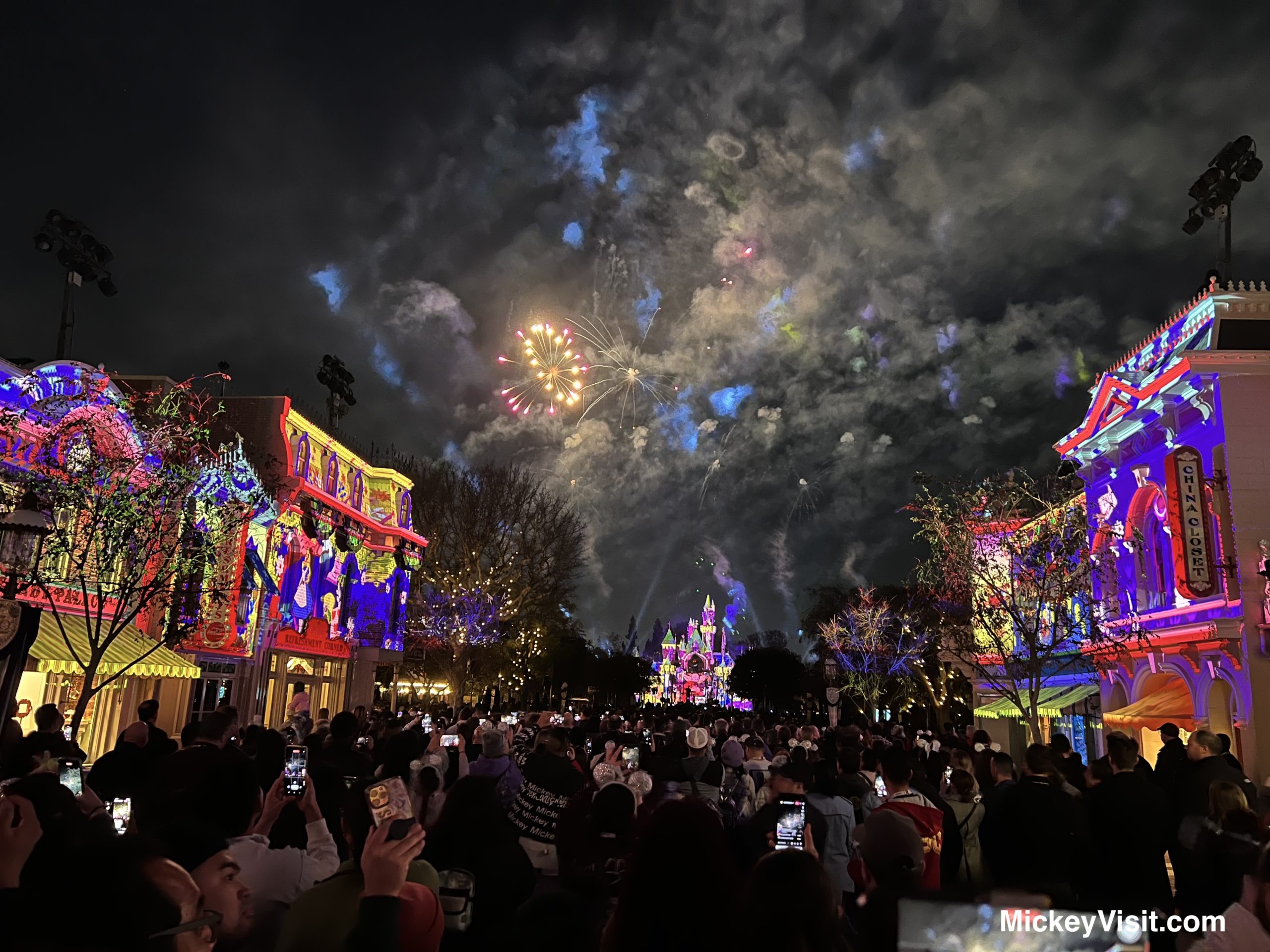 Main Street fireworks view at Disneyland