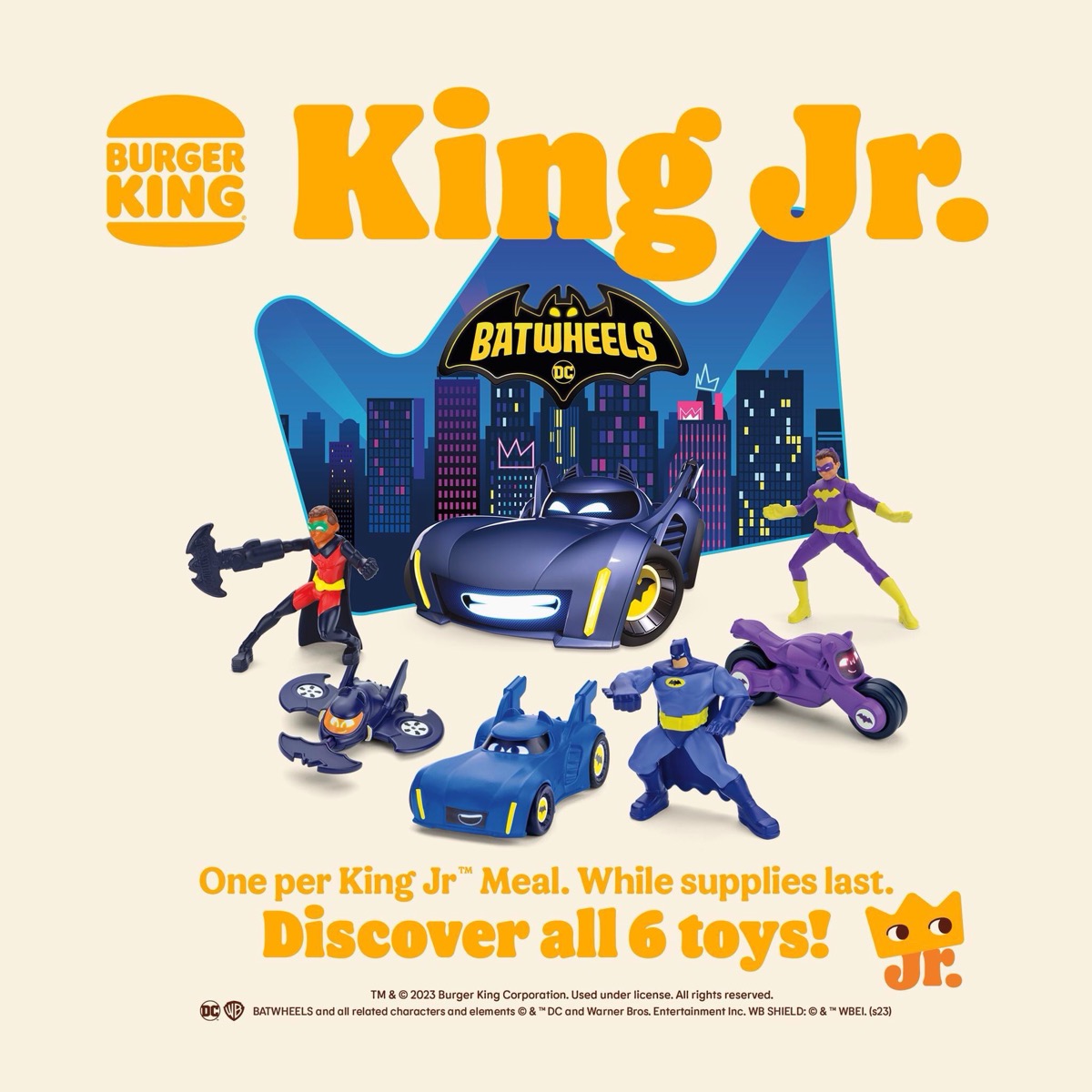 Burger King Kids Meal Toys BatWheels