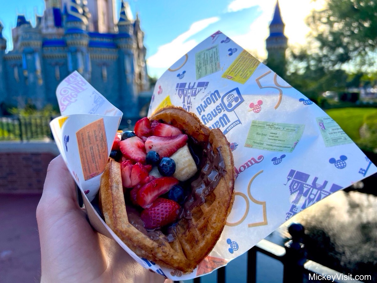 Fruit Waffle in front of Castle