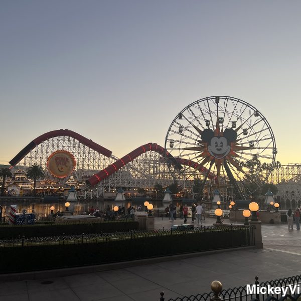 Disney California Adventure Pixar Pier view sunset