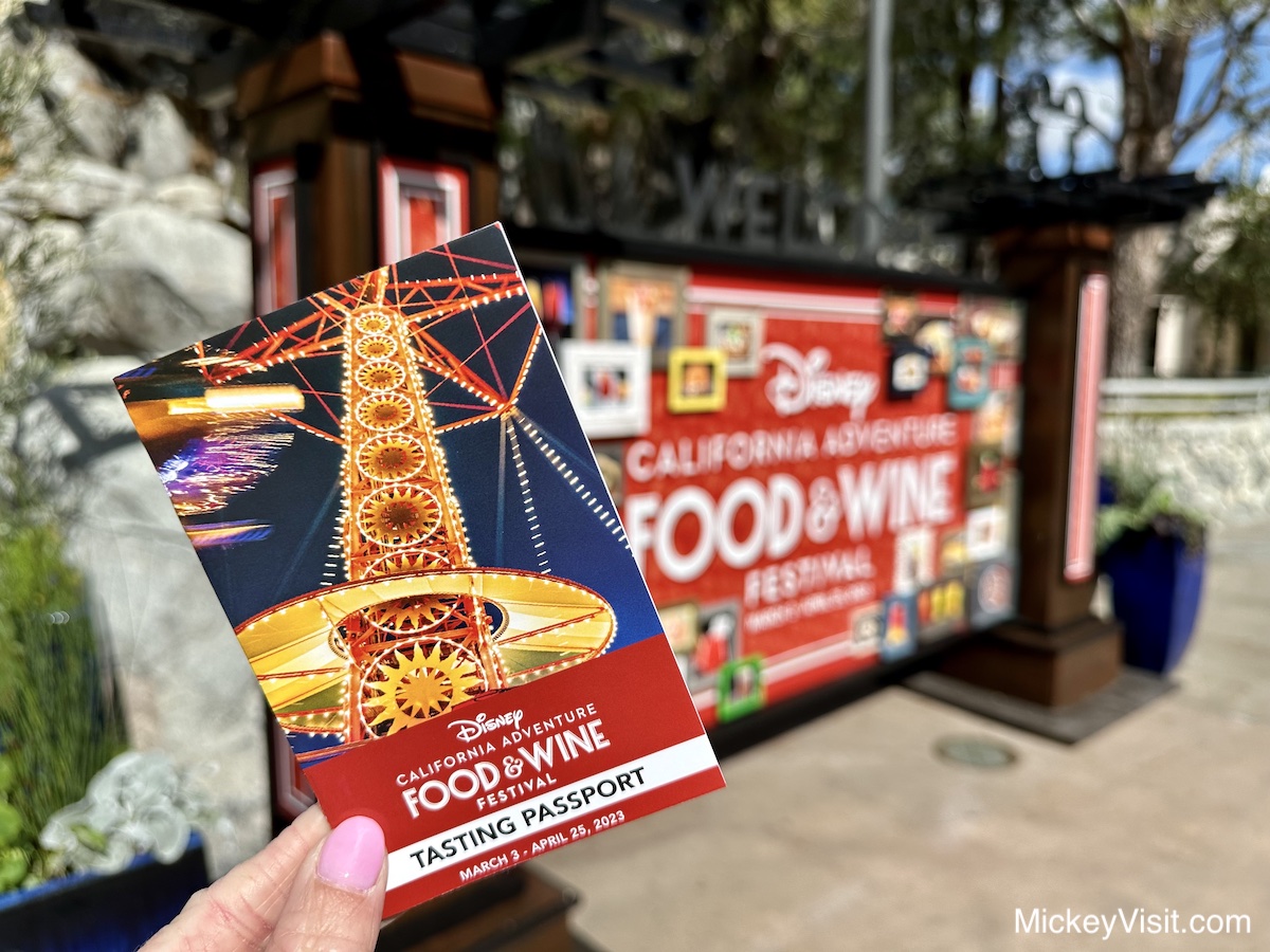 Disney California Adventure Food & Wine Festival tasting passport