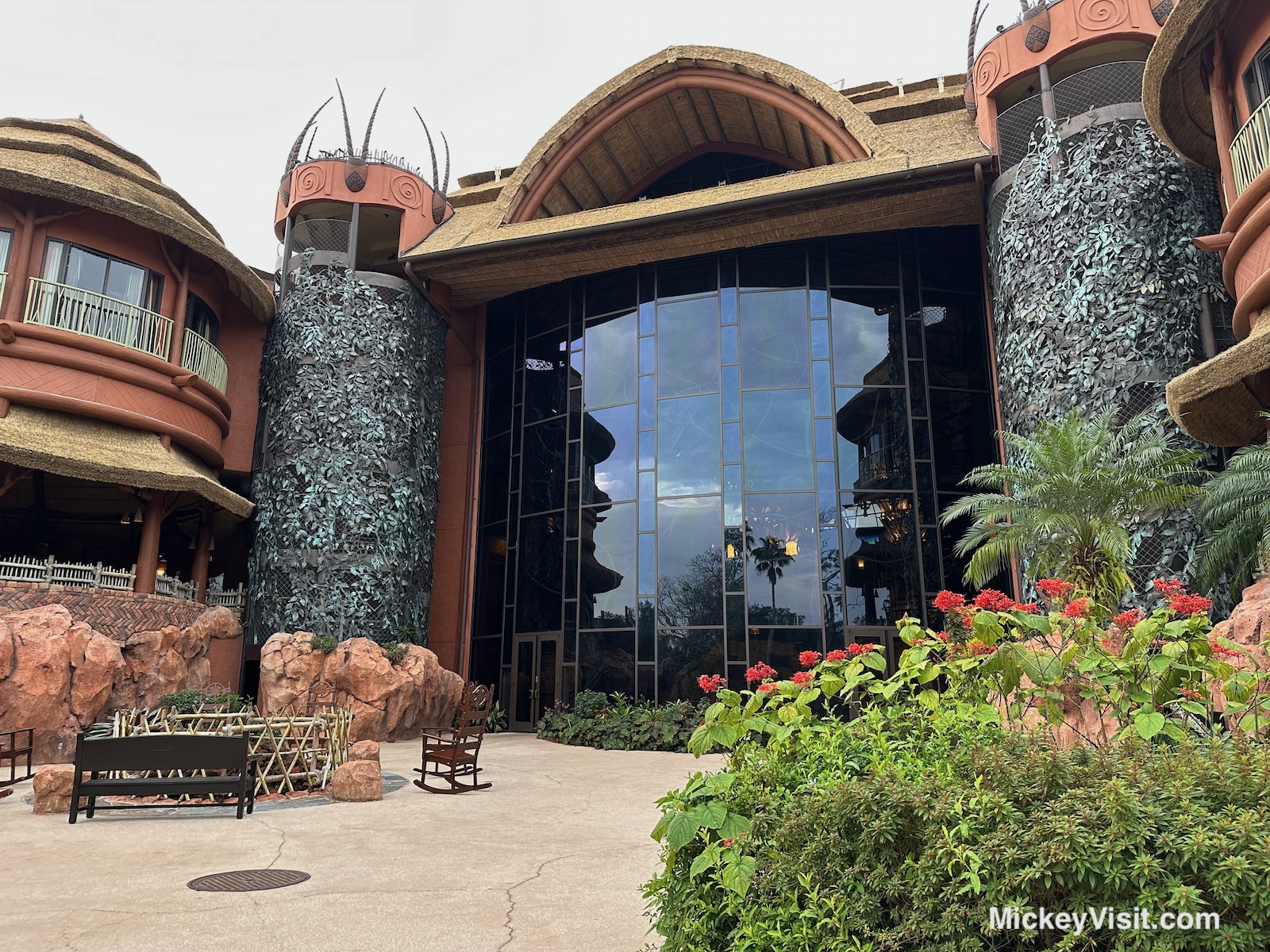 View of Animal Kingdom hotel from outside