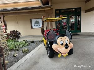 Mickey Mouse themed golf cart at Disney World golf course