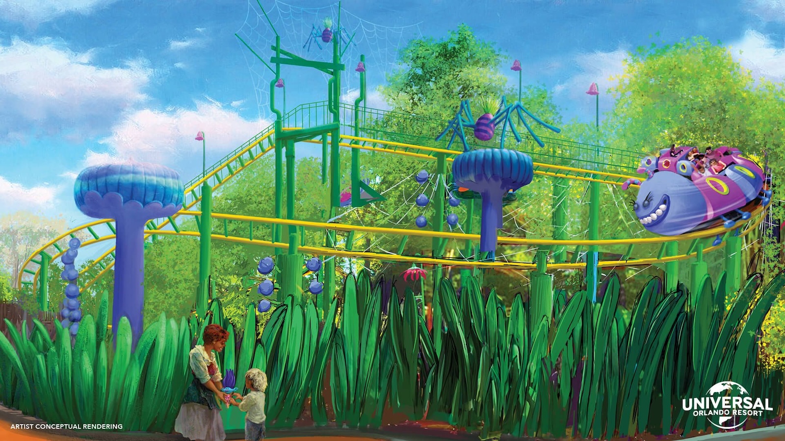 DreamWorks Land Trolls concept art 