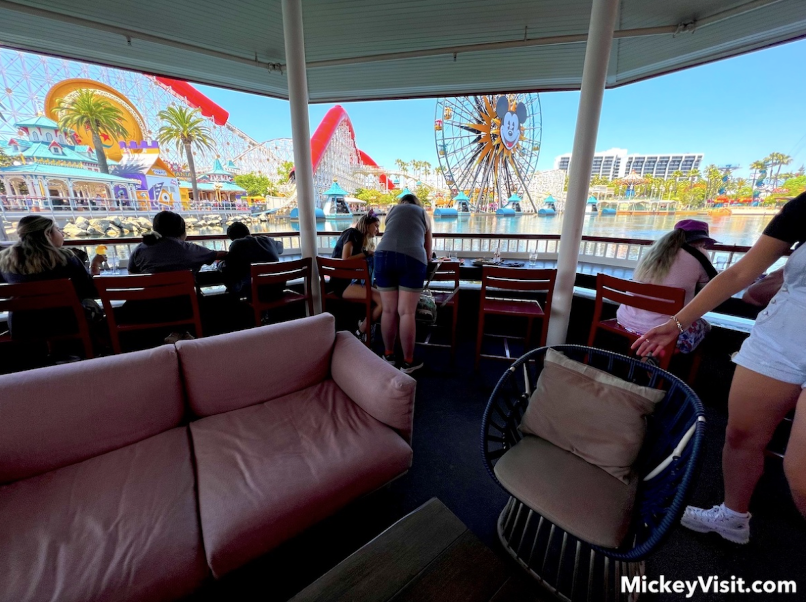 best Disney California Adventure restaurants Lamplight Lounge seating area