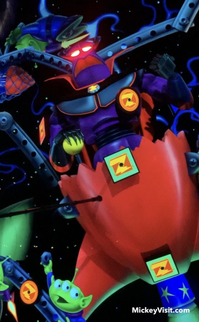 zurg figure on buzz lightyear ride in disneyland