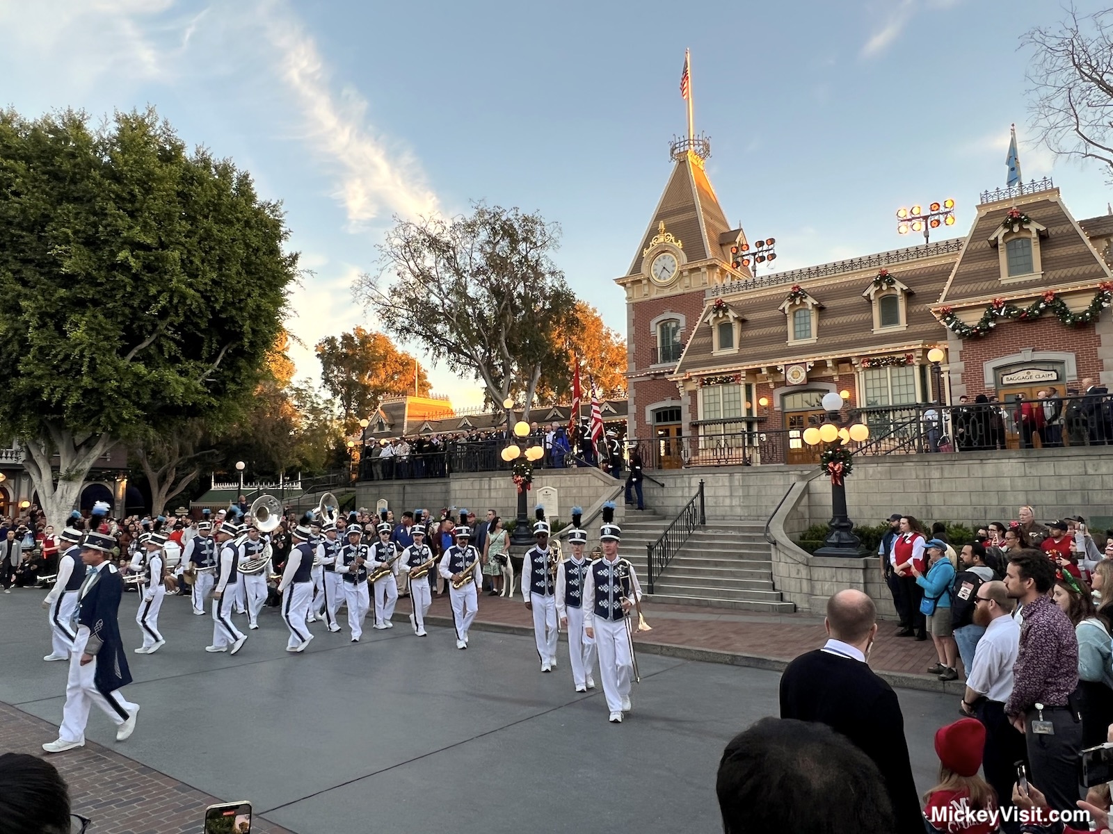 Disneyland flag retreat ceremony band