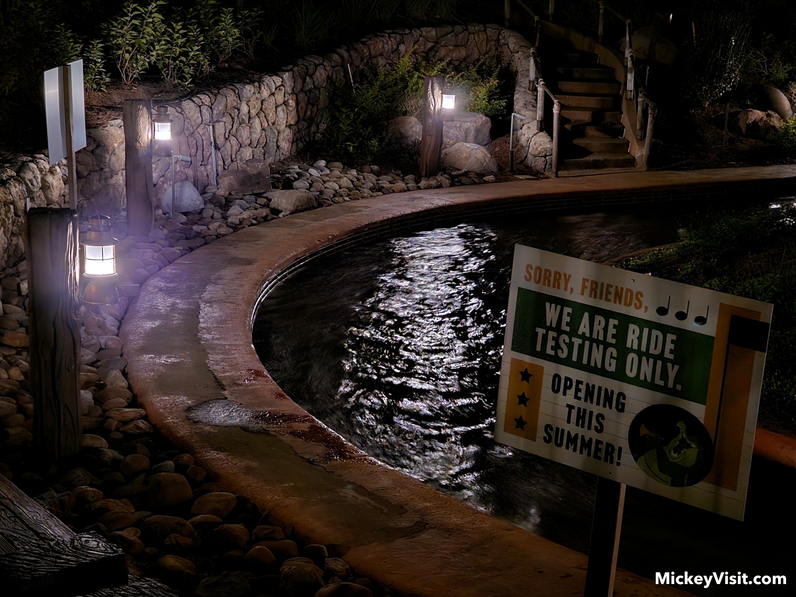 The new lanterns around the splashdown area at Tiana's Bayou Adventure at Magic Kingdom Park.