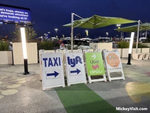 LAX Uber Taxi Lyft sign