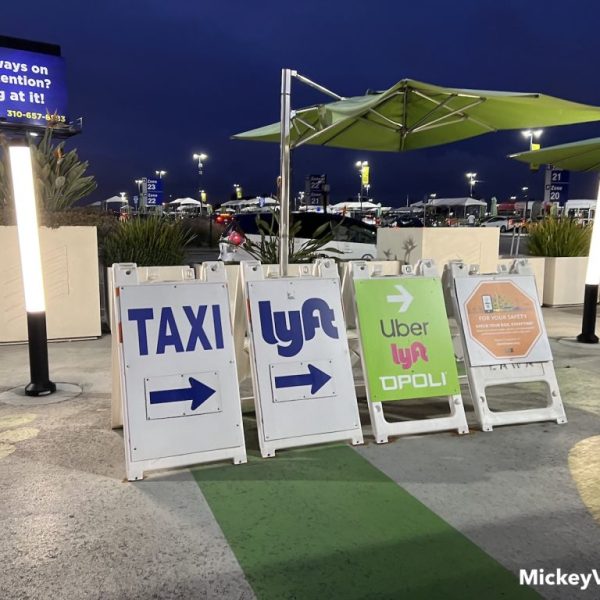 LAX Uber Taxi Lyft sign