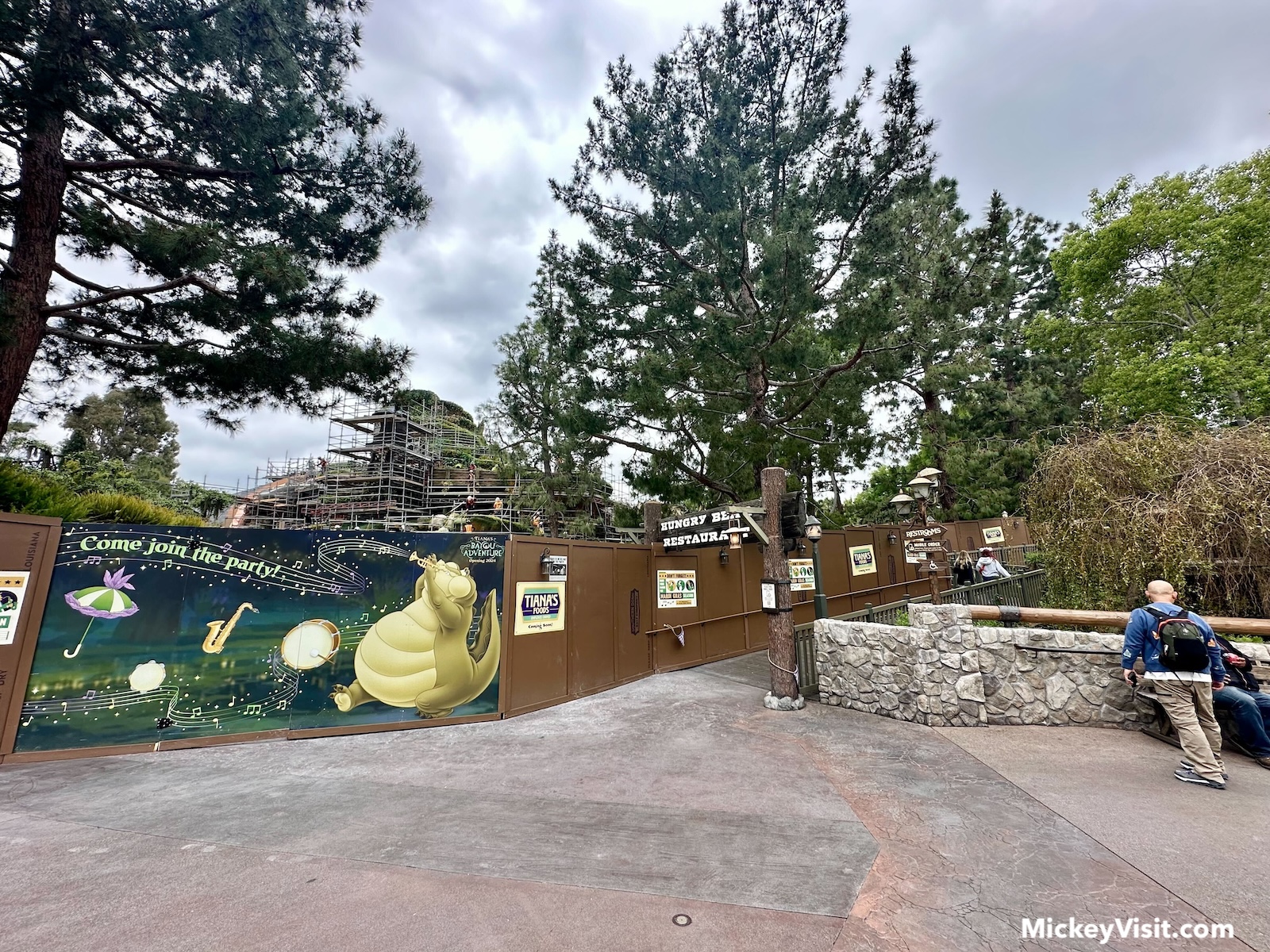 Critter Country closed at Disneyland construction walls